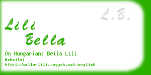 lili bella business card